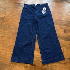 AVA & VIV Womens Wide Leg High Rise Relaxed Fit Dark Wash Stretch Jeans Size 17